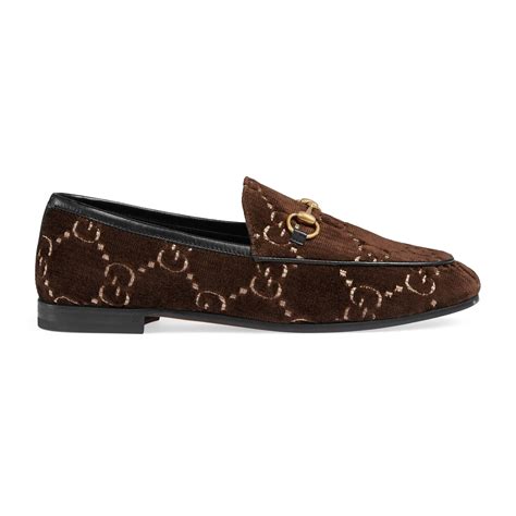 gucci brown velvet loafers|jordaan gg velvet loafers.